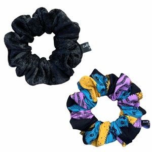 Sally Dress and Black Velvet Hair Scrunchies